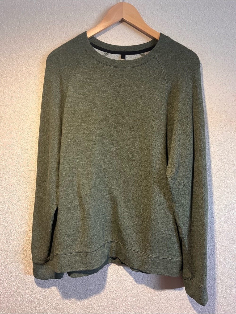 Fabletics Men's the OG Crewneck Sweater - Olive Green - Picture 2 of 7